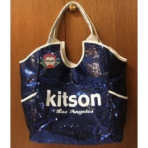 Kitson Blue Sequin Bag NWT